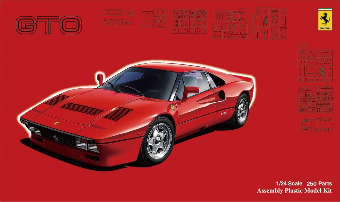 Scale Fujimi Ferrari Gto Model Car Kit Kent Models