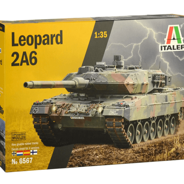 1:35 Scale Italeri Leopard 2A6 Model Kit # 1729 - Kent Models