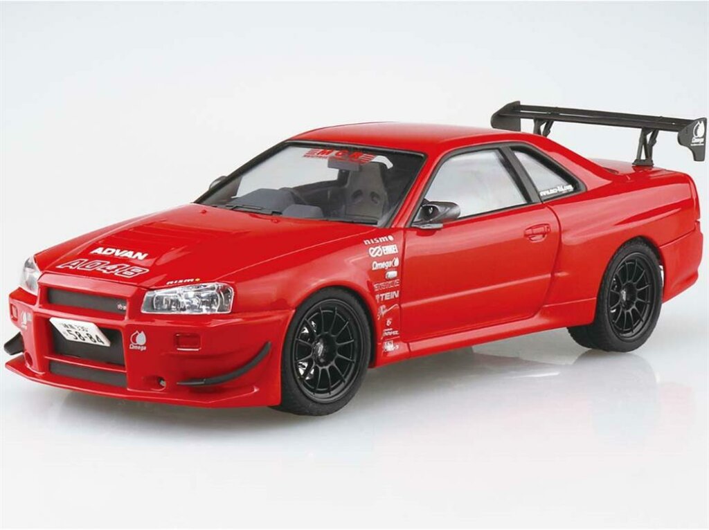 1:24 Scale Aoshima Nissan Skyline MCR BNR34 R34 GT-R Model Kit - Kent ...